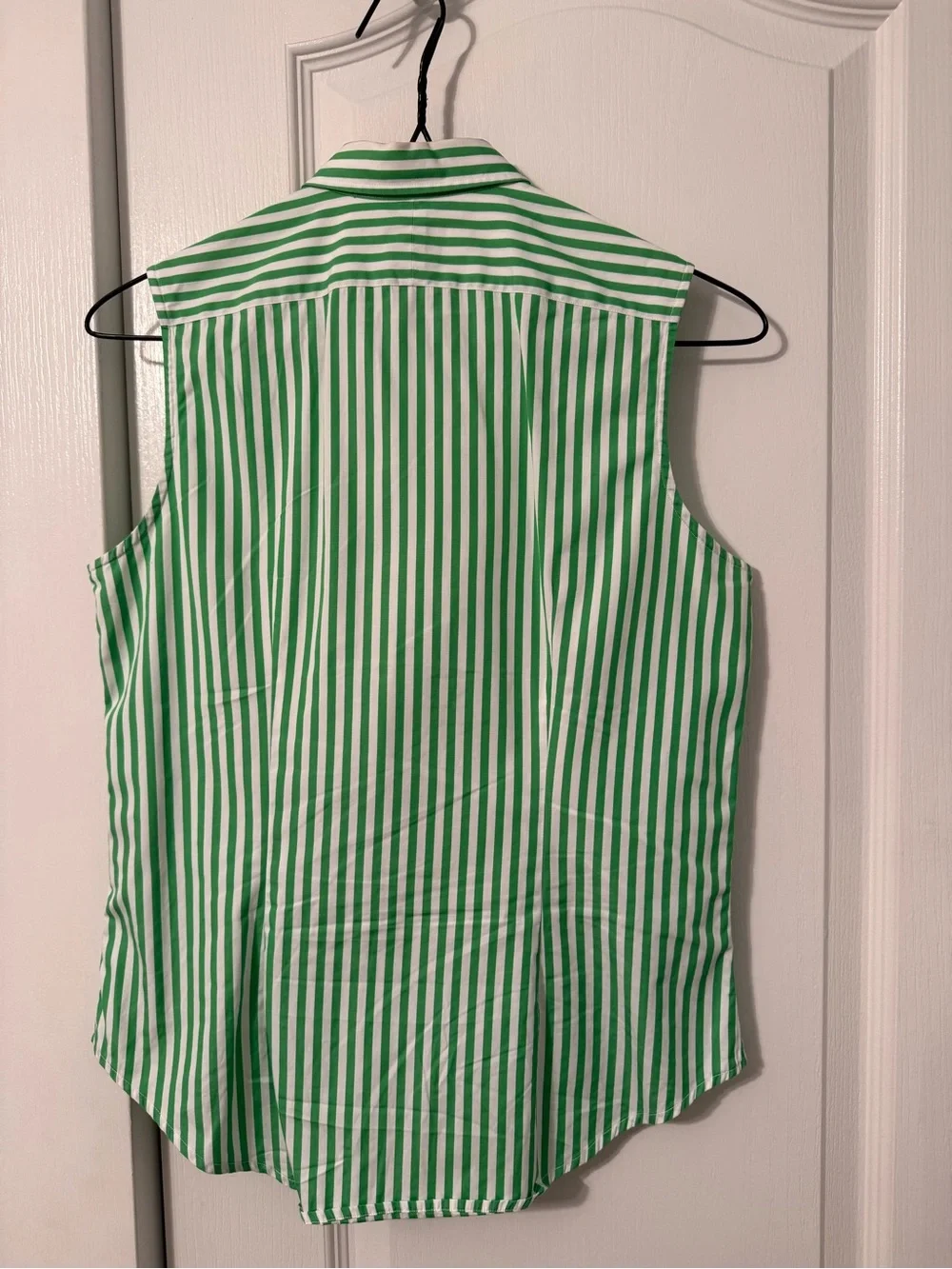 Ralph Lauren Sport Green, White & Pink Striped Collared Shirt - Picture 2 of 4